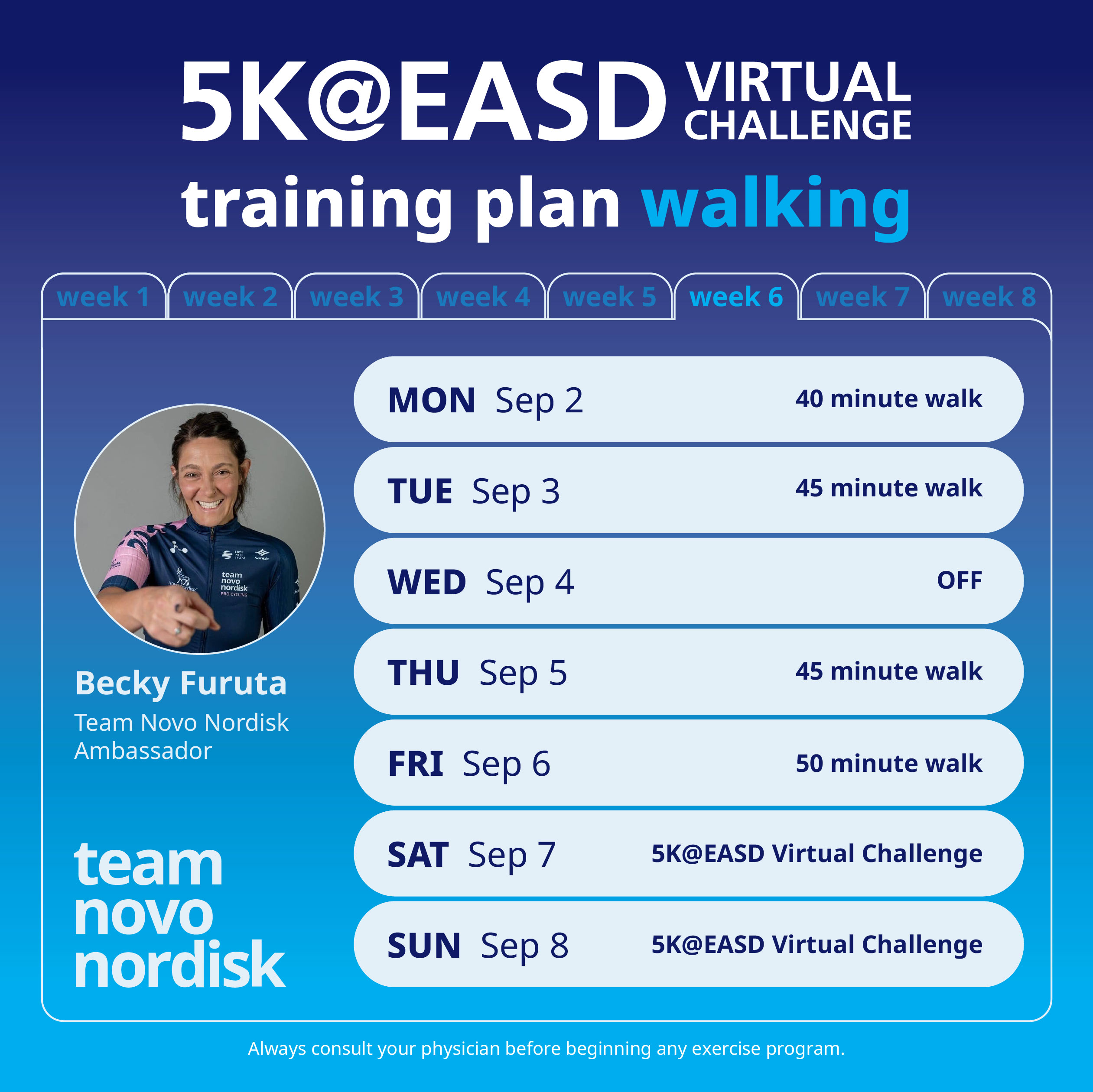5K Training Plans Week 6 Walk