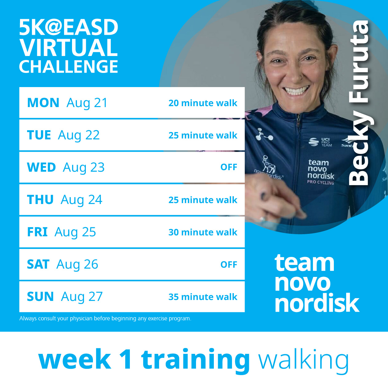 5K Training Plans Week 1 Walk